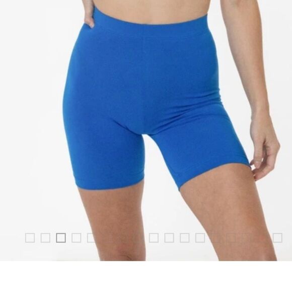 NEW 2 Pack - American Apparel Biker Shorts COTTON SPANDEX in blue - Picture 2 of 5